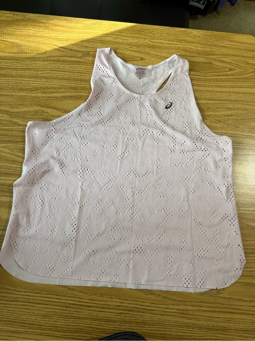 ASICS light Pink Perforated Women's Running Tank Top Actibreeze